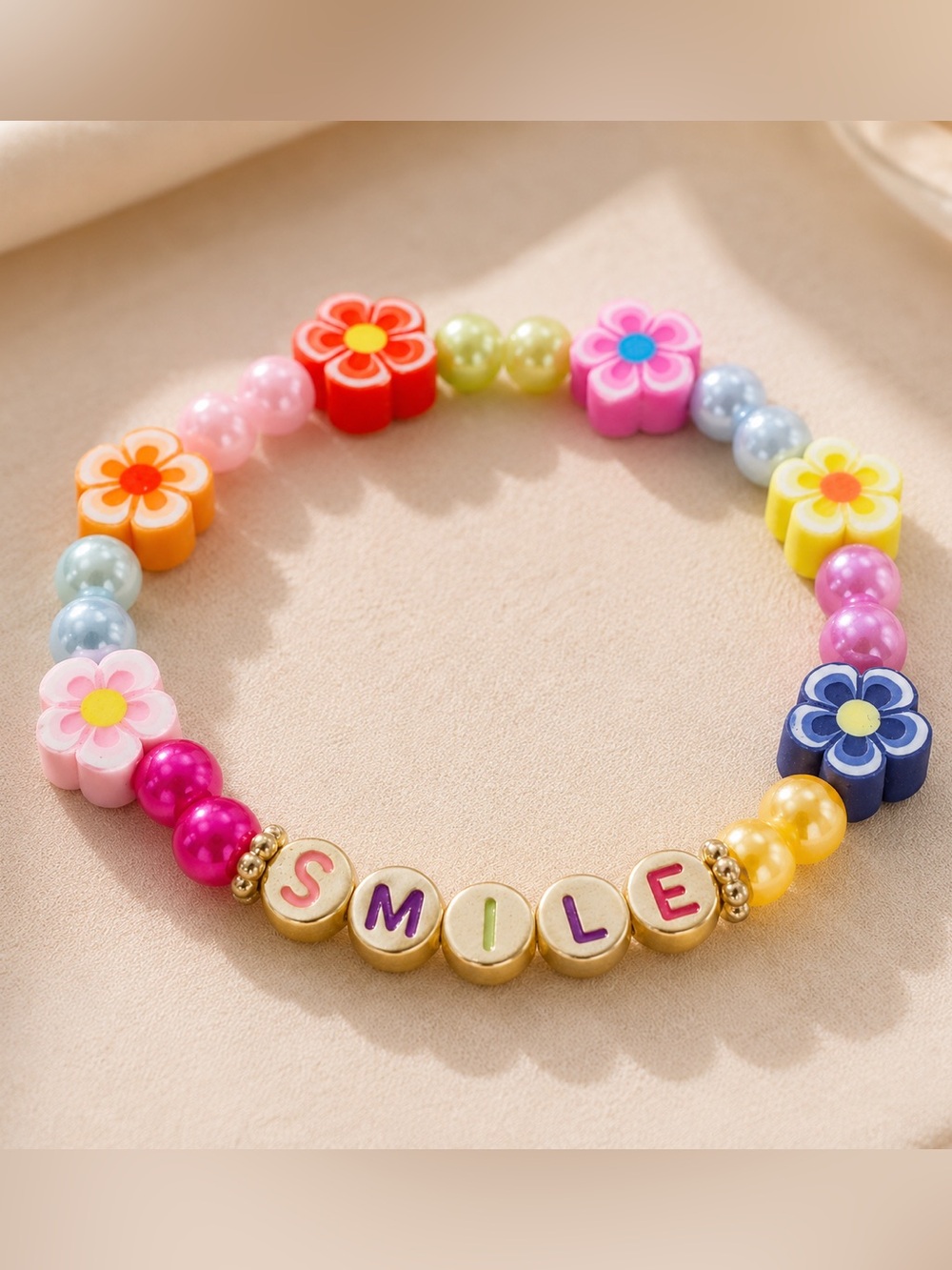 The Cutest Smile Floral Beaded Bracelet